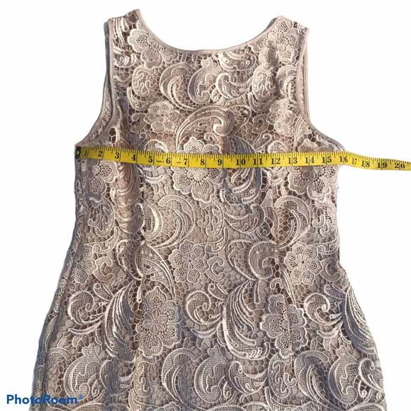 Adrianna Papell Lace Sheath Dress Size 8P - Picture 8 of 11